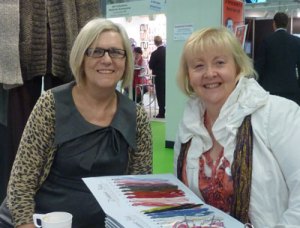 Debbie Bliss discusses forthcoming new season yarns/patterns with Stash's Helen